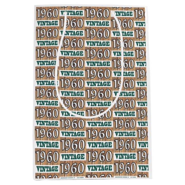 Né en 1960 sac cadeau moyen (Devant)