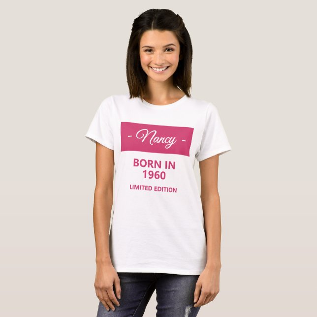Né en 1960 Vivifying Birthday T-Shirt (Devant entier)