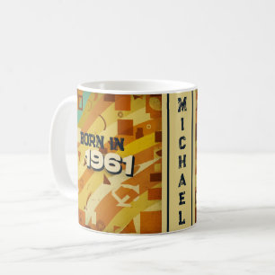 Né en 1961 Nom Mug - 60s Retro Geometry Design