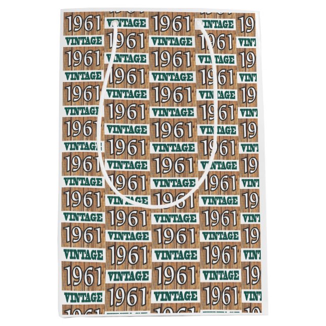 Né en 1961 sac cadeau moyen (Devant)