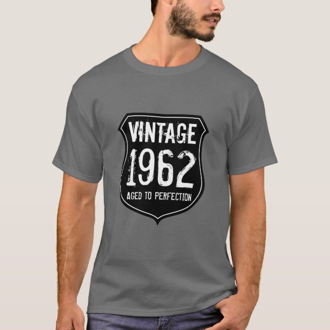 Né en 1962 âge à la perfection t-shirt hommes (Devant)