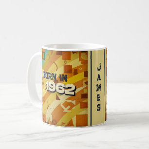 Né en 1962 Nom Mug - 60s Retro Geometry Design