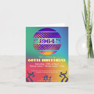 Né en 1964 invitation de fête d'anniversaire