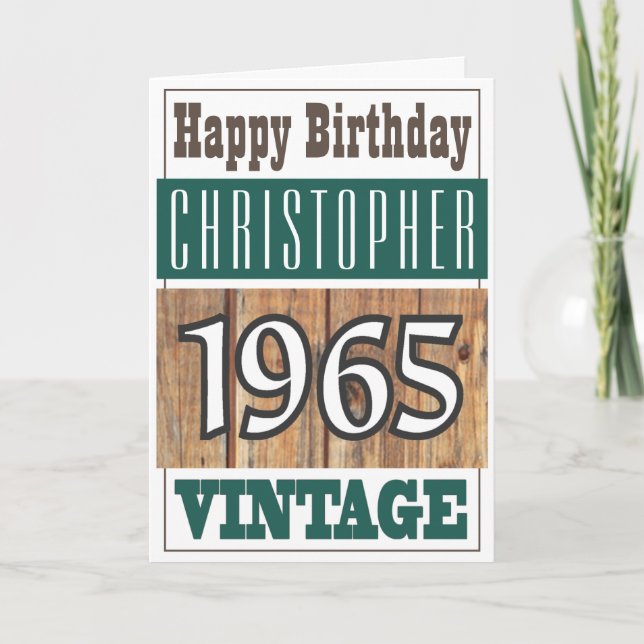 Né en 1965 Carte de voeux (Devant)