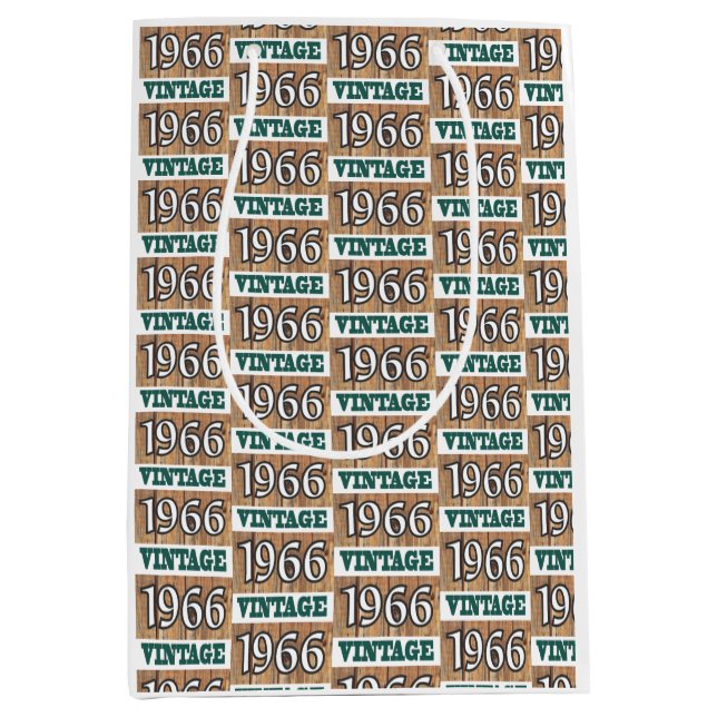 Né en 1966 sac cadeau moyen (Devant)