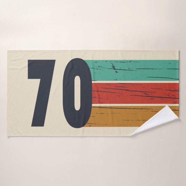 Né en 1970 cadeau d'anniversaire vintage (Serviette de bain)