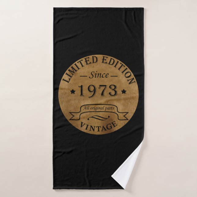 Né en 1973 anniversaire vintage (Serviette de bain)