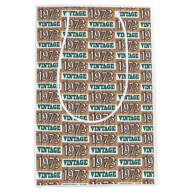 Né en 1973 sac cadeau moyen (Devant)