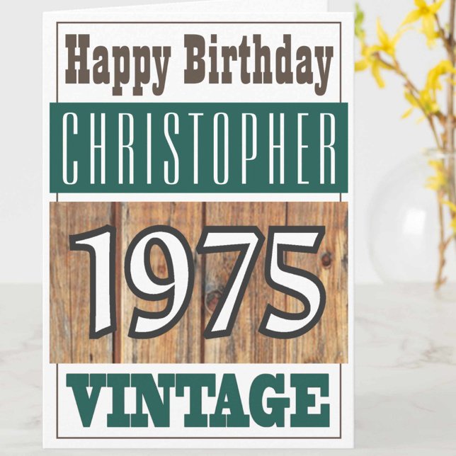 Né en 1975 Carte de voeux (Créateur téléchargé)