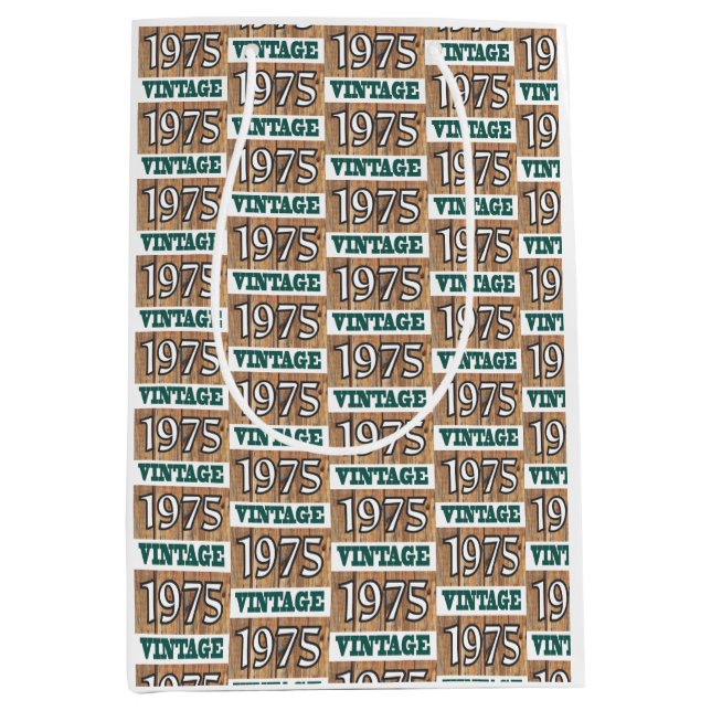 Né en 1975 sac cadeau moyen (Devant)