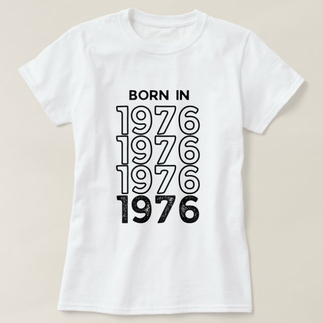Né en 1976 T-shirt de base (Design devant)