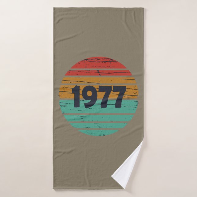 Né en 1977 cadeau d'anniversaire vintage (Serviette de bain)