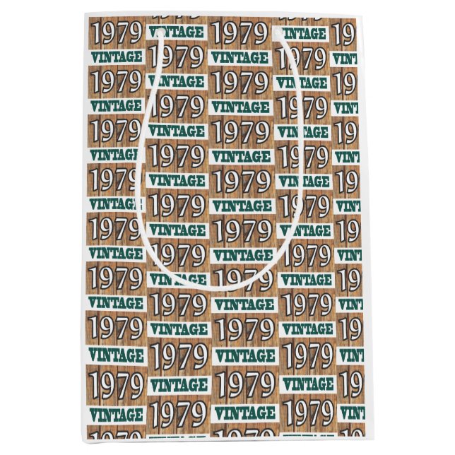 Né en 1979 sac cadeau moyen (Devant)