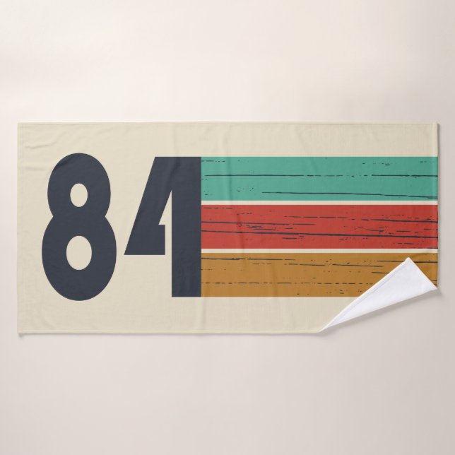 né en 1984 cadeau d'anniversaire vintage (Serviette de bain)