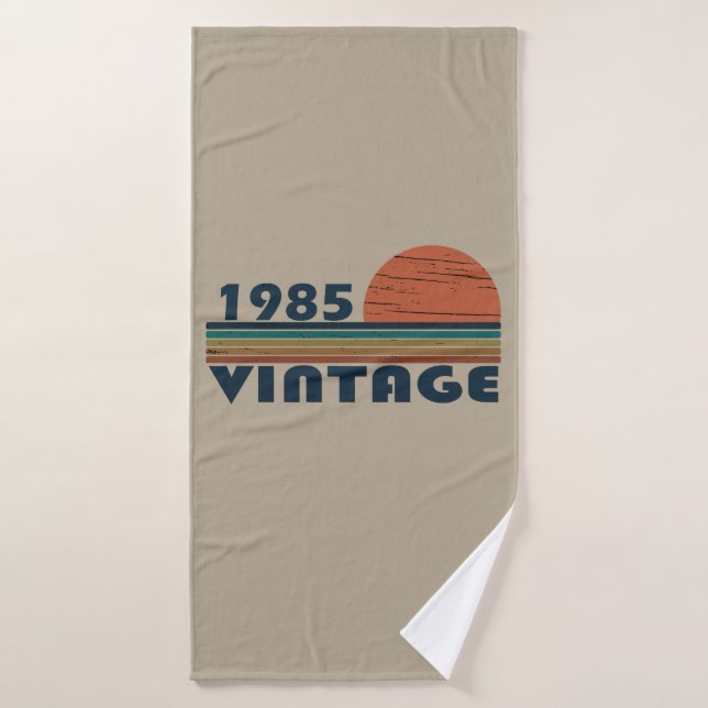 né en 1985 vintage cadeau de 40e anniversaire (Serviette de bain)