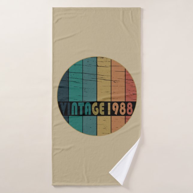 Né en 1988 cadeau d'anniversaire vintage (Serviette de bain)