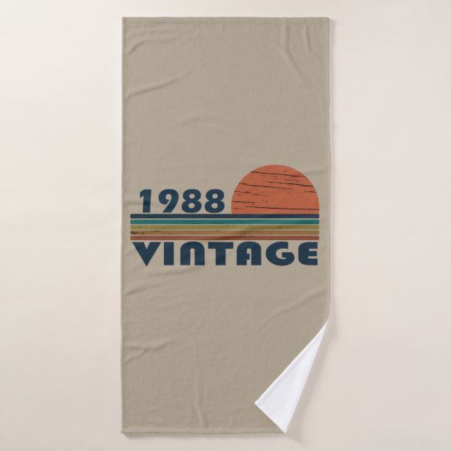 Né en 1988 cadeau d'anniversaire vintage (Serviette de bain)