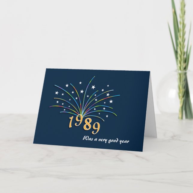 Né en 1989 Carte de voeux d'anniversaire (Devant)