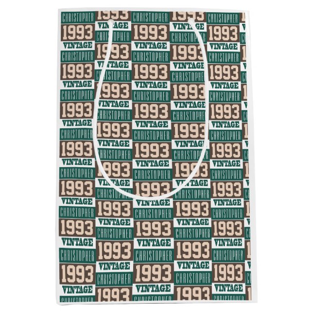 Né en 1993 sac cadeau moyen (Devant)