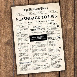 Né en 1995 Faux Journal pour 30e anniversaire