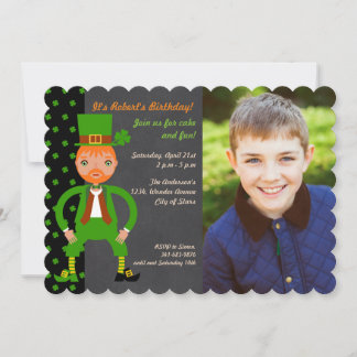Né Irish Birthday Party Photo Invitation