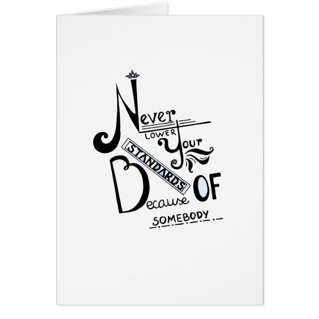 Ne jamais baisser vos normes Motivation devis (Devant)