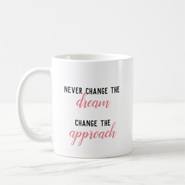 Ne jamais changer le rêve, changer l'approche Mug (Gauche)