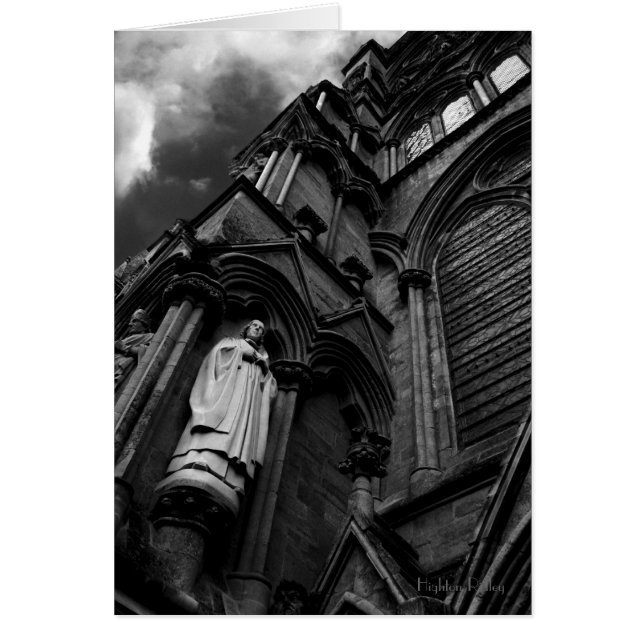 Ne jamais regarder blanc notelet / carte (Devant)