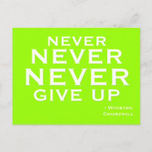 Ne jamais renoncer - Carte postale Motivative