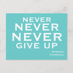 Ne jamais renoncer - Carte postale Motivative