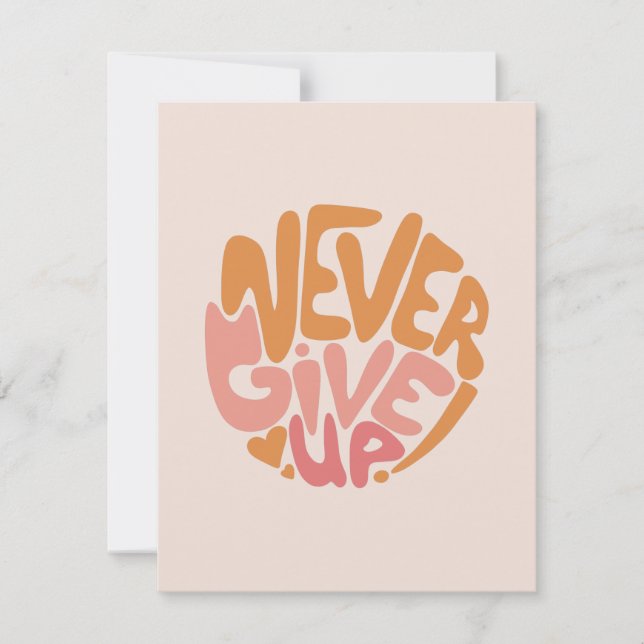 Ne jamais renoncer - Motivation quotidienne rose e (Devant)