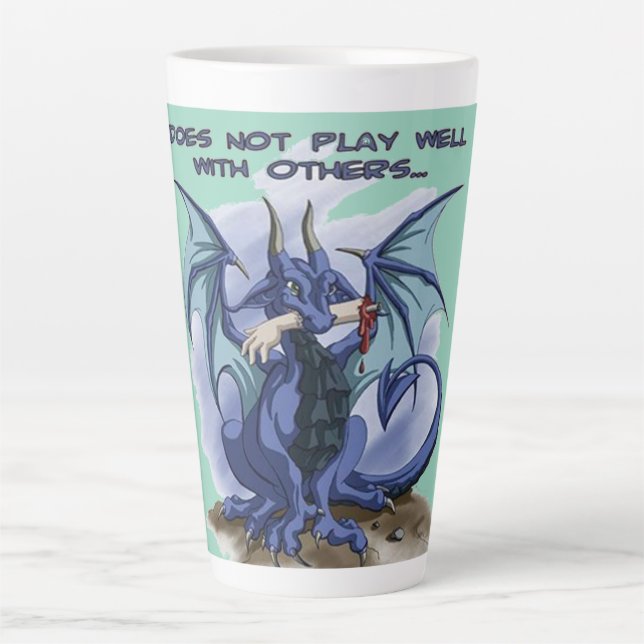 Ne jouez pas bien avec d'autres Dragon Latte Mug (Devant)