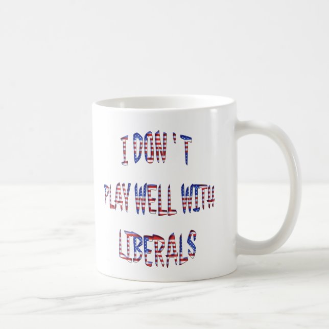 Ne jouez pas bien avec les coupes de Mugs Libéraux (Droite)