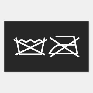 NE LAVEZ PAS ! NE REFROIREZ PAS ! STICKER RECTANGU