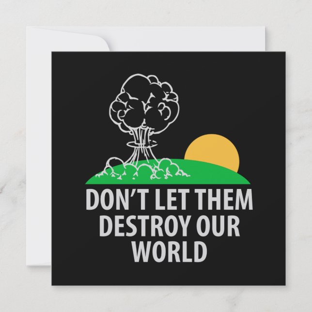 Ne les laissez pas détruire notre monde (Devant)