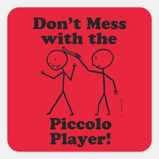 Ne manquez pas le Sticker Carré Piccolo Player (Devant)