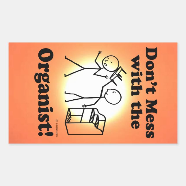 Ne manquez pas l'Organiste Sticker Rectangulaire (Devant)