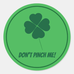 Ne me pincez pas St. Patricks Day Autocollants