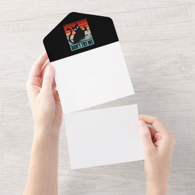 Ne me tente pas, chat lunatique avec invitation à  (Déchirure)