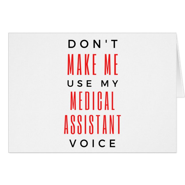Ne m'oblige pas à utiliser ma Voix Médicale Assist (Devant horizontal)