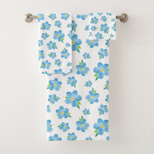 Ne m'oubliez pas Motif de fleurs d'aquarelle (En situation)