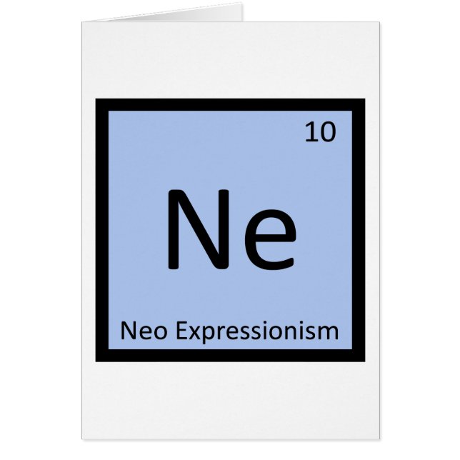 Ne - Neo expressionnisme Art Symbole de chimie (Devant)