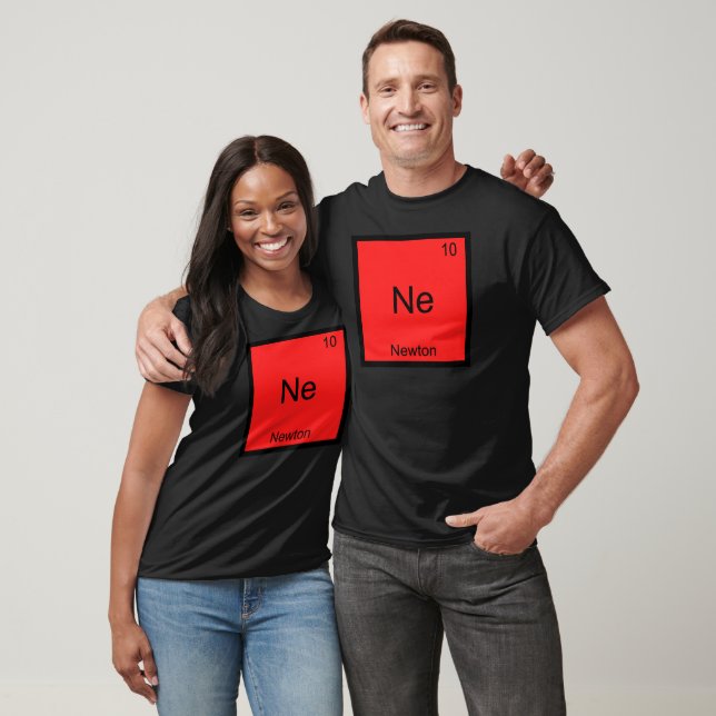 Ne - Newton Drôle de T-Shirt Symbole d'Élément de  (Unisexe)