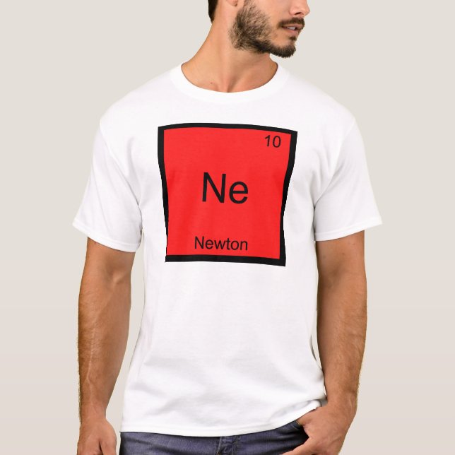 Ne - Newton T-Shirt drôle de symbole d'élément de  (Devant)