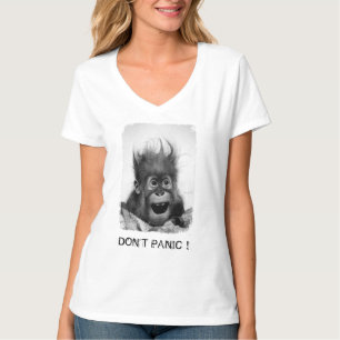 NE PANIQUENT PAS le T-shirt de V-Cou