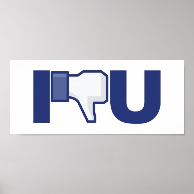 Ne pas aimer Thumbs Down Funny Poster (Devant)