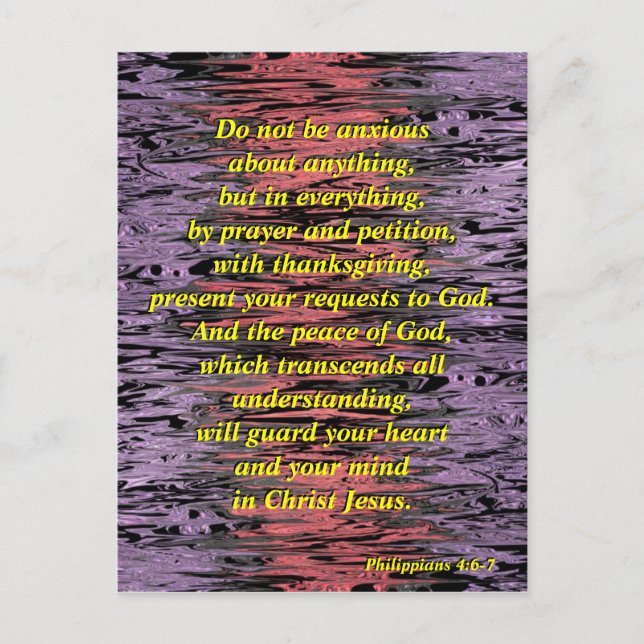 Ne pas être anxieux (déformé) - Carte postale (Devant)