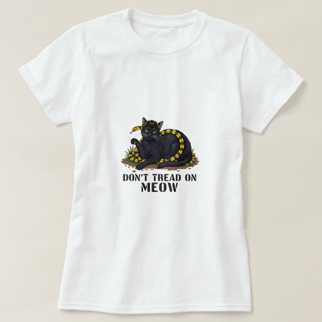 Ne pas marcher sur Meow - T-shirt révolutionnaire  (Design devant)
