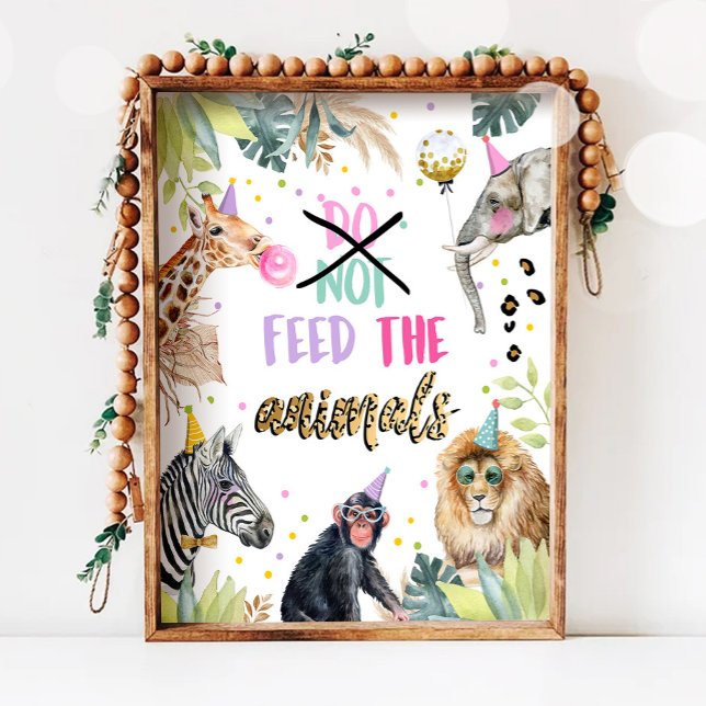Ne pas nourrir les animaux Safari tableau d'annive (Créateur téléchargé)