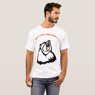 Ne pensez pas même cela le T-shirt grisâtre fâc